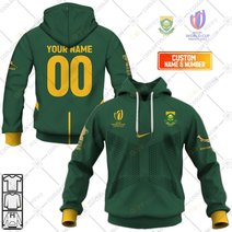 Personalized Rugby World Cup 2023 Springboks South Africa Rugby Home Jersey | Hoodie,Polo, Long Polo T Shirt, Zip Hoodie, Sweatshirt