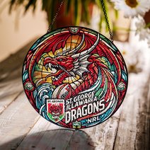 St. George Illawarra DragonsStained Glass Suncatcher for Window Hanging