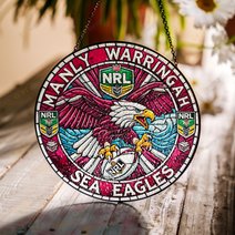 Manly Warringah Sea EaglesStained Glass Suncatcher for Window Hanging