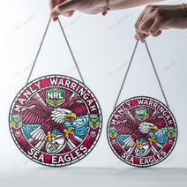 Manly Warringah Sea EaglesStained Glass Suncatcher for Window Hanging
