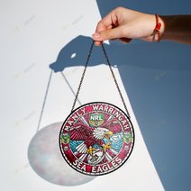 Manly Warringah Sea EaglesStained Glass Suncatcher for Window Hanging