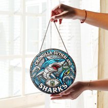 Cronulla-Sutherland SharksStained Glass Suncatcher for Window Hanging