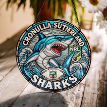 Cronulla-Sutherland SharksStained Glass Suncatcher for Window Hanging