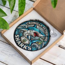 Cronulla-Sutherland SharksStained Glass Suncatcher for Window Hanging