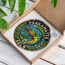 Parramatta EelsStained Glass Suncatcher for Window Hanging
