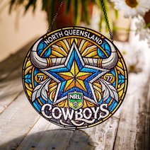 North Queensland CowboysStained Glass Suncatcher for Window Hanging