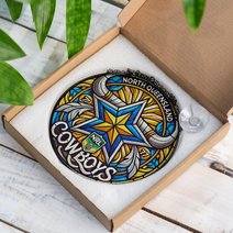 North Queensland CowboysStained Glass Suncatcher for Window Hanging