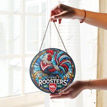 Sydney RoostersStained Glass Suncatcher for Window Hanging