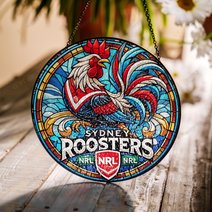 Sydney RoostersStained Glass Suncatcher for Window Hanging