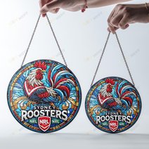Sydney RoostersStained Glass Suncatcher for Window Hanging