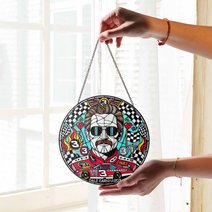 Dale earnhardt v2 Stained Glass Suncatcher
