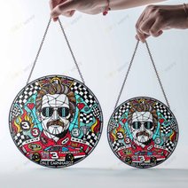 Dale earnhardt v2 Stained Glass Suncatcher