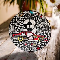 Dale earnhardt Stained Glass Suncatcher