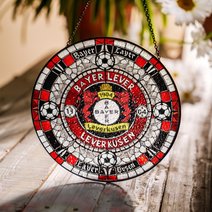 Bayer Leverkusen Stained Glass Suncatcher for Window Hanging