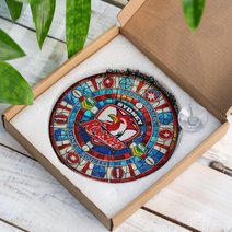 Sydney Roosters Stained Glass Suncatcher for Window Hanging V2