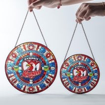 Sydney Roosters Stained Glass Suncatcher for Window Hanging V2