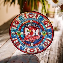 Sydney Roosters Stained Glass Suncatcher for Window Hanging V2