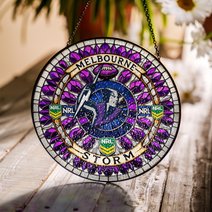 Melbourne Storm Stained Glass Suncatcher for Window Hanging V2