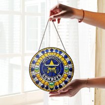 North Queensland Cowboys Stained Glass Suncatcher for Window Hanging V2