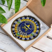 North Queensland Cowboys Stained Glass Suncatcher for Window Hanging V2