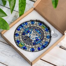 Canterbury-Bankstown Bulldogs Stained Glass Suncatcher for Window Hanging V2