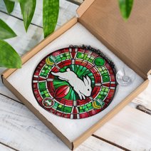 South Sydney Rabbitohs Stained Glass Suncatcher for Window Hanging V2