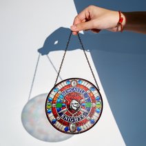 Newcastle Knights Stained Glass Suncatcher for Window Hanging V2