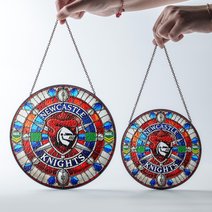 Newcastle Knights Stained Glass Suncatcher for Window Hanging V2