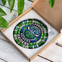 Canberra Raiders Stained Glass Suncatcher for Window Hanging V2