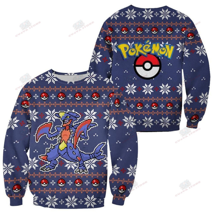 Pokemon Garchomp Ugly Christmas Sweater Custom Xmas Gift