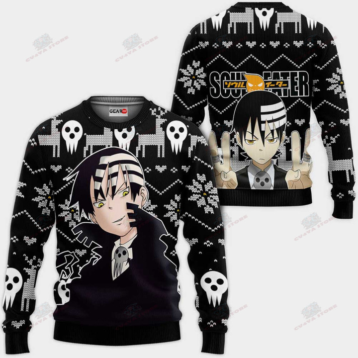 Death the Kid Ugly Christmas Sweater Custom Anime Soul Eater Xmas Gifts