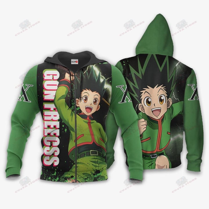Gon Freecss Hoodie Custom HxH Anime Jacket Shirt