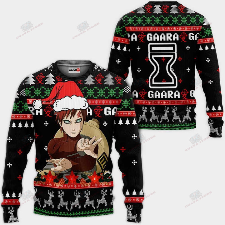 Gaara Ugly Christmas Sweater Custom NRT Anime Xmas Gifts