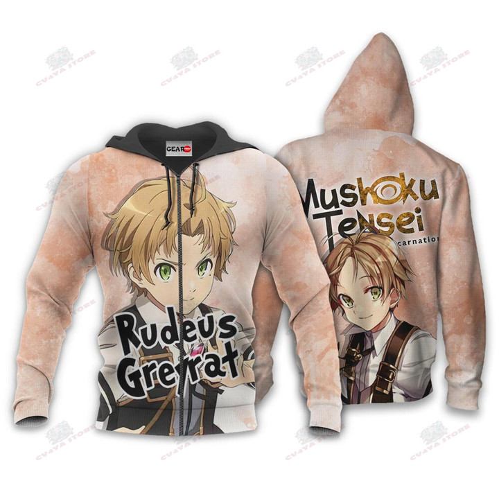 Rudeus Greyrat Hoodie Custom Mushoku Tensei Anime Merch Clothes
