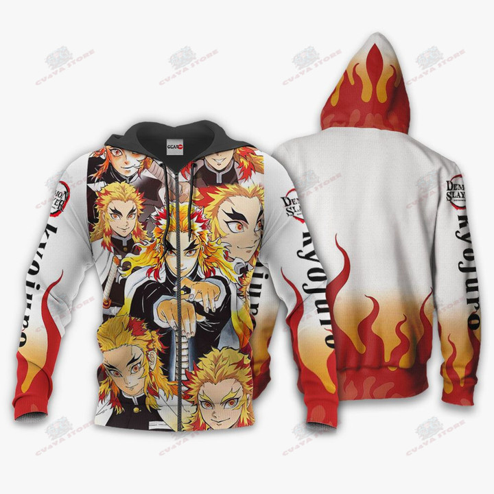 Kyojuro Rengoku Hoodie Flame Hashira Custom Kimetsu Anime Shirts