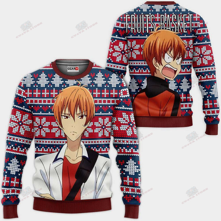 Kyo Sohma Ugly Christmas Sweater Custom Anime Fruits Basket Xmas Gifts