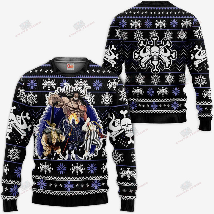 Kaido Beast Pirates Ugly Christmas Sweater Custom Anime One Piece Xmas Gifts