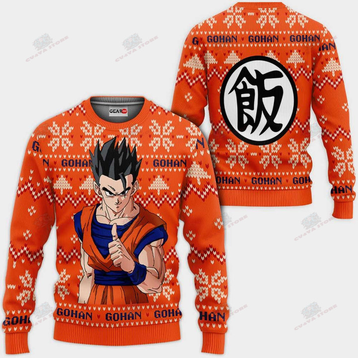 Gohan Christmas Sweater Custom Anime Dragon Ball Xmas Gifts