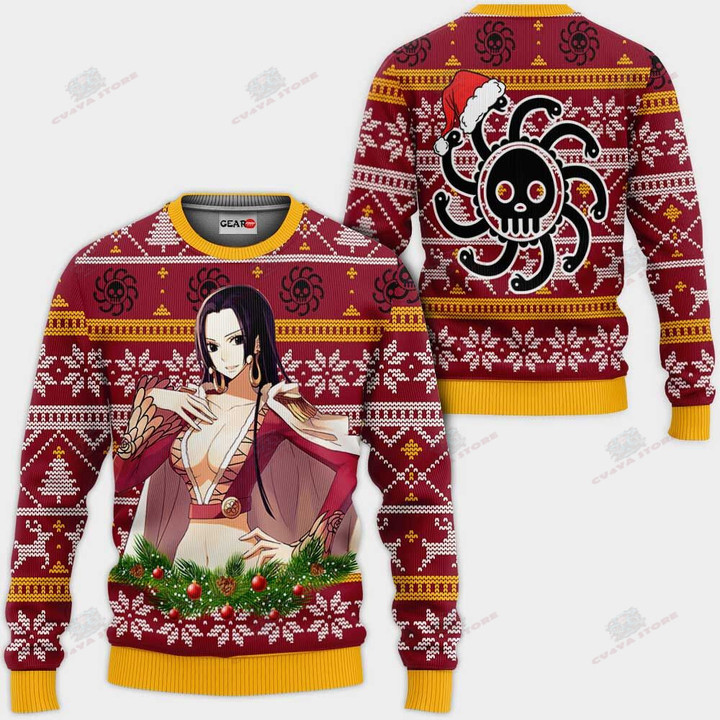 Boa Hancock Ugly Christmas Sweater Custom One Piece Anime Xmas Gifts