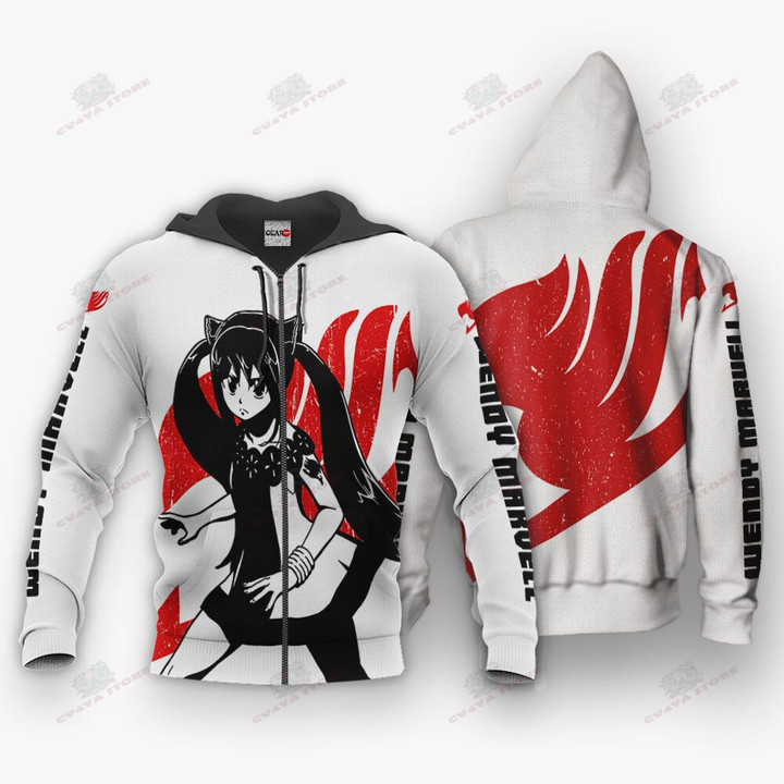 Fairy Tail Wendy Marvell Hoodie Silhouette Anime Shirts