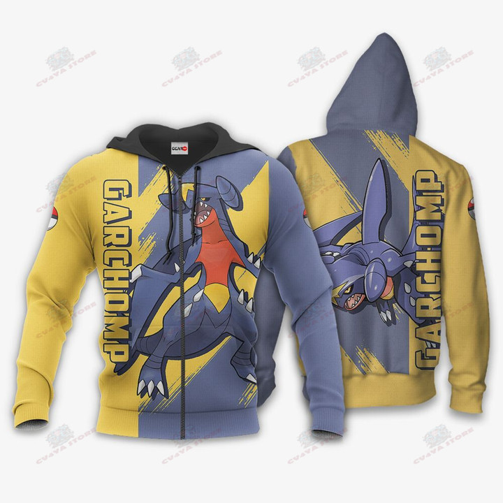 Pokemon Garchomp Hoodie Shirt Anime Zip Jacket