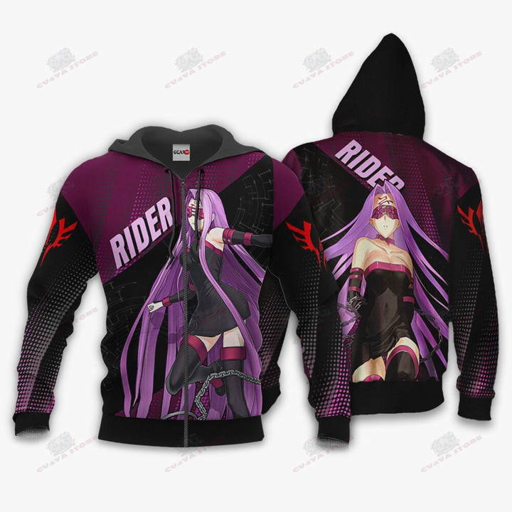 Fate Stay Night Rider Hoodie Shirt Anime Zip Jacket