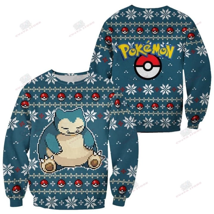 Pokemon Snorlax Ugly Christmas Sweater Custom Xmas Gift