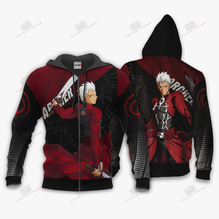 Fate Stay Night Archer Hoodie Shirt Custom Anime Zip Jacket