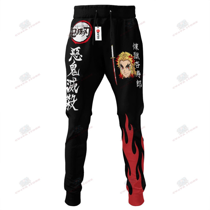Rengoku Hashira Jogger Pants Custom Anime Kimetsu Sweatpants