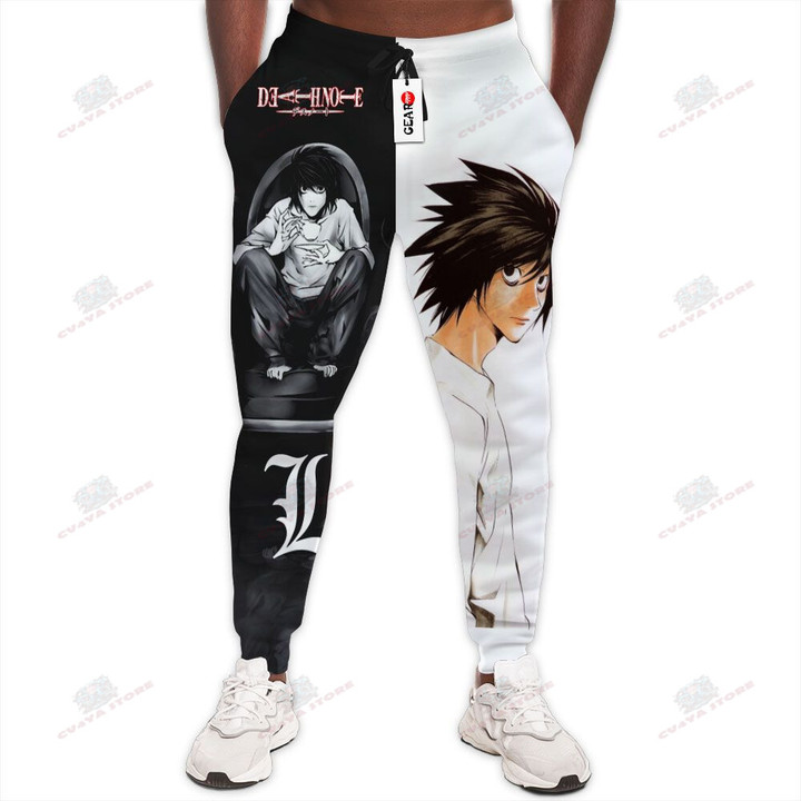 L Lawliet Jogger Pants Custom Anime Sweatpants