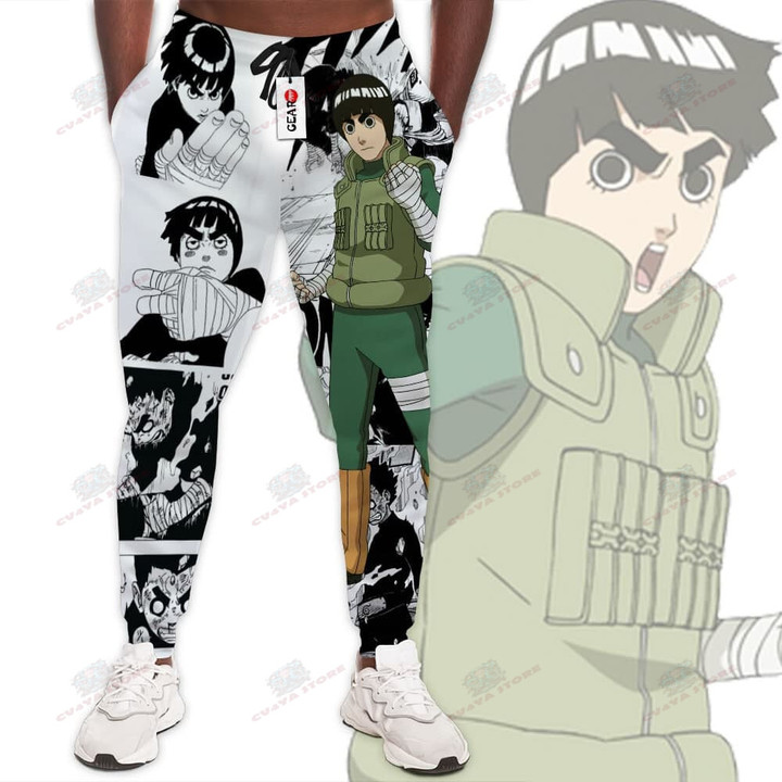 Rock Lee Custom NRT Anime Jogger Pants Merch Manga Style