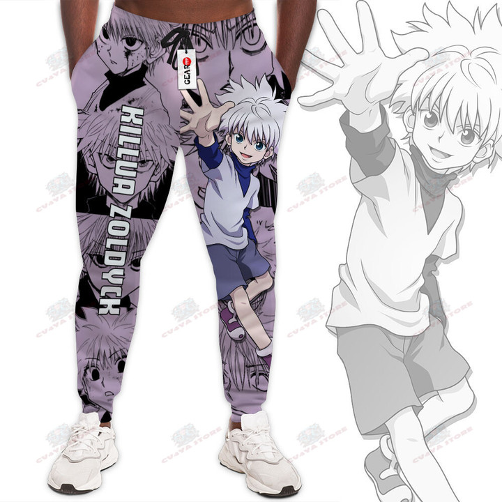 Killua Zoldyck Jogger Pants Custom Anime HxH Sweatpants Mix Manga