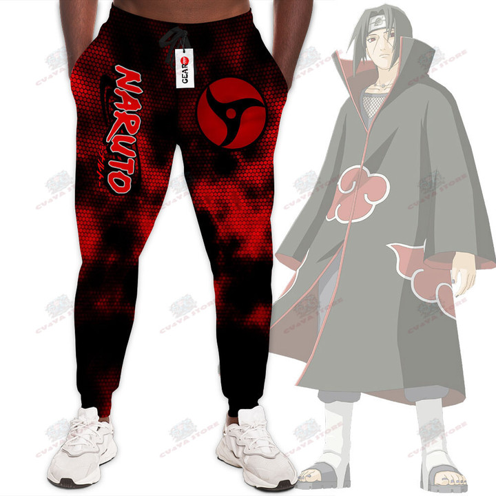 Itachi Mangekyo Sharingan Sweatpants Custom Anime NRT Jogger Pants Merch