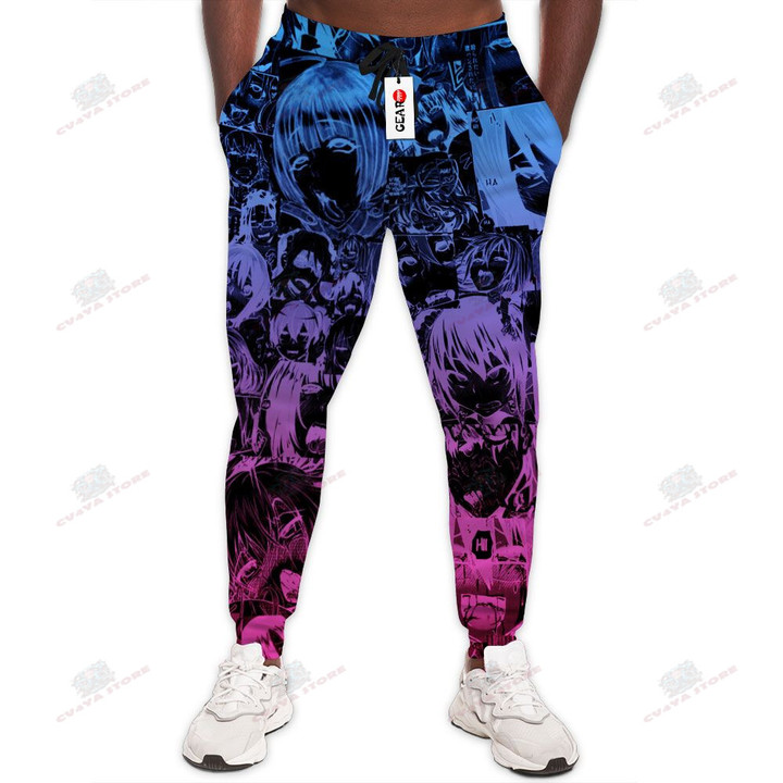 Ahegao Sweatpants Custom Negative Image Anime Jogger Pants
